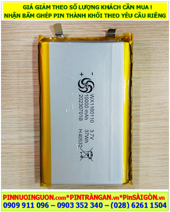 Thay pin SẠC DỰ PHÒNG Pin sạc 3.7v Lithium LiPolymer 1260110 với 10.000mAh /11mmx60mmx110mm (Chưa gắn mạch sạc)